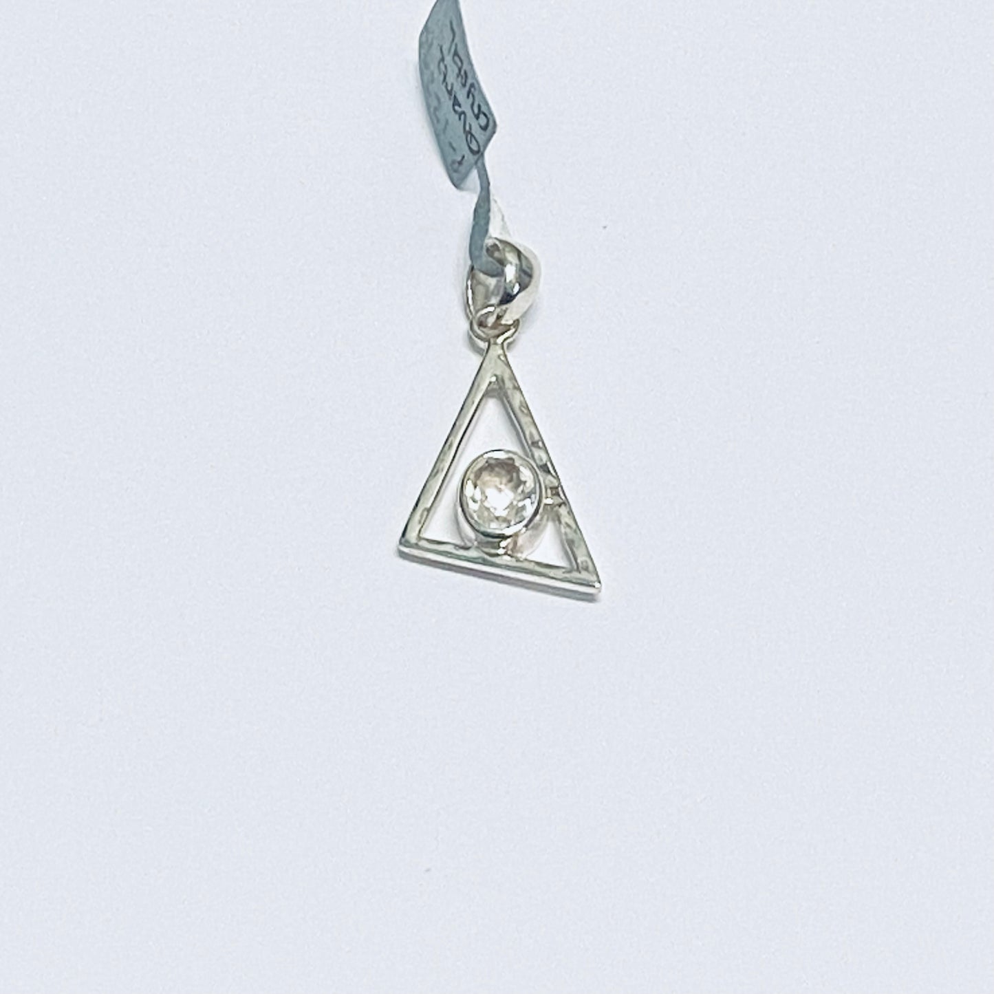 Clear Quartz Aztec Pendant Silver