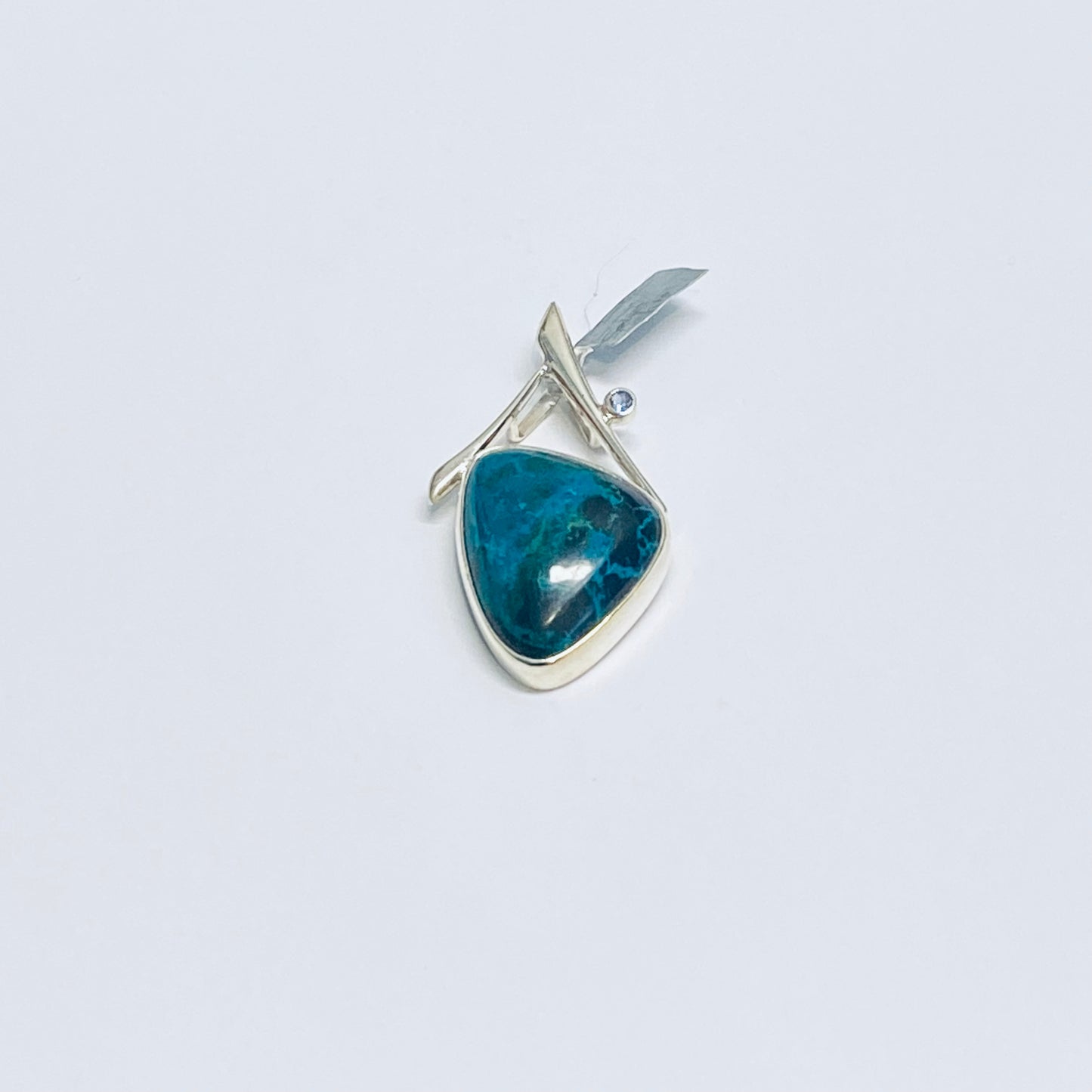 Chrysocolla & Blue Topaz Pendant Silver