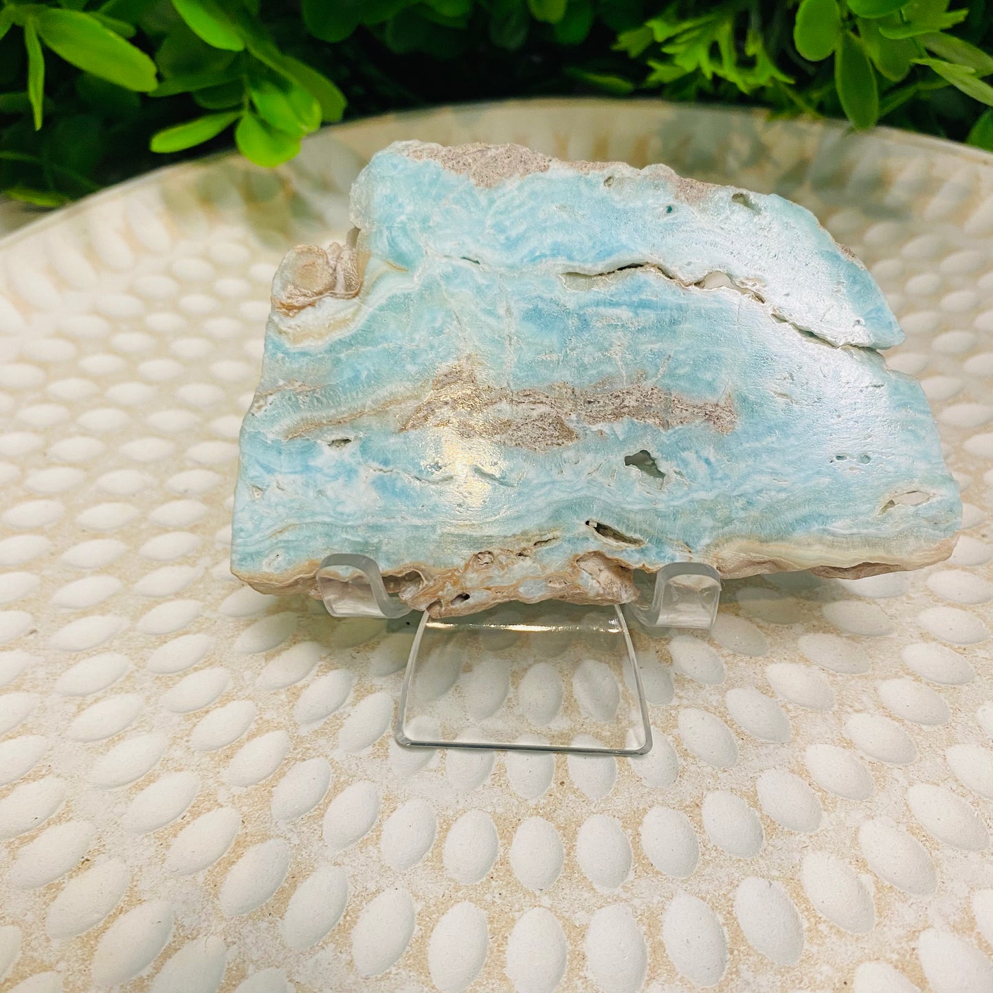 Blue Aragonite Crystal Slices