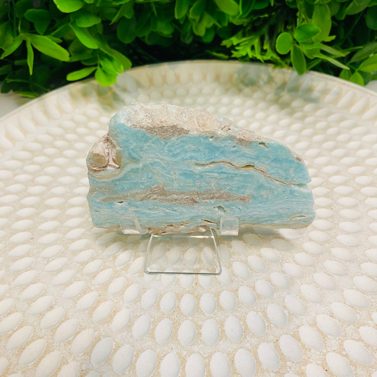 Blue Aragonite Crystal Slices