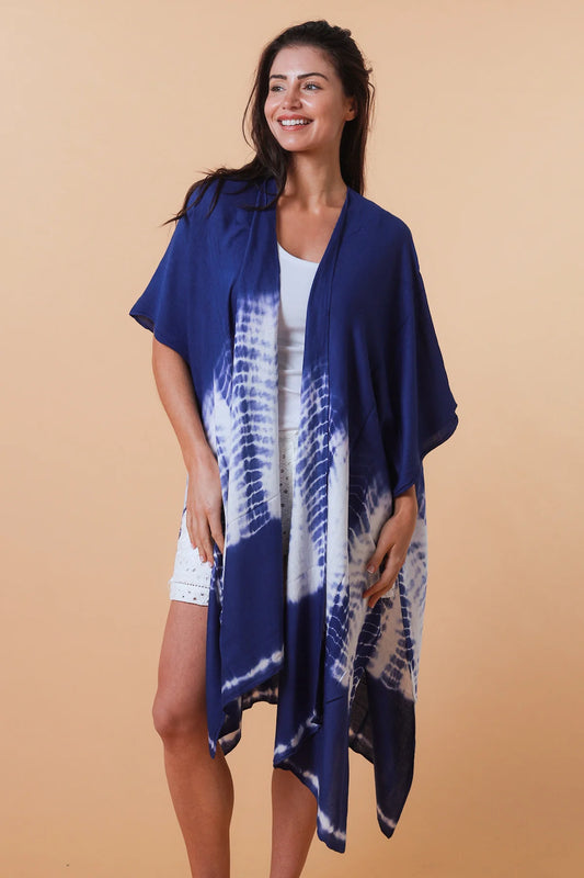 Navy Tie Dye Wrap