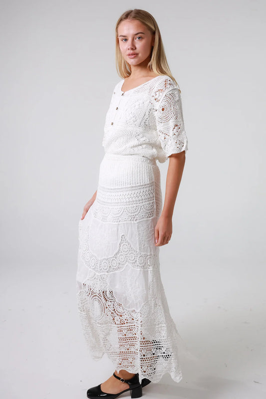 Skirt Festival Lace - White