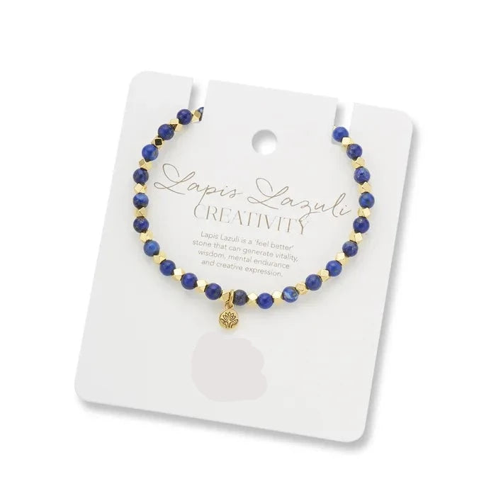 Lapis Lazuli Aura of Gold Bracelet