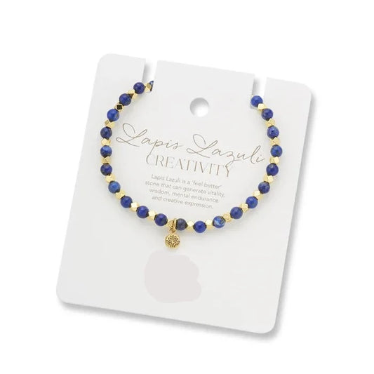 Lapis Lazuli Aura of Gold Bracelet