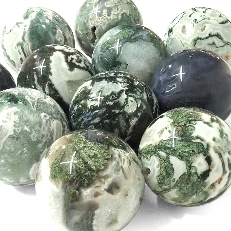 Moss Agate Crystal Sphere 6cm