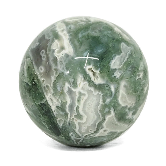Moss Agate Crystal Sphere 6cm