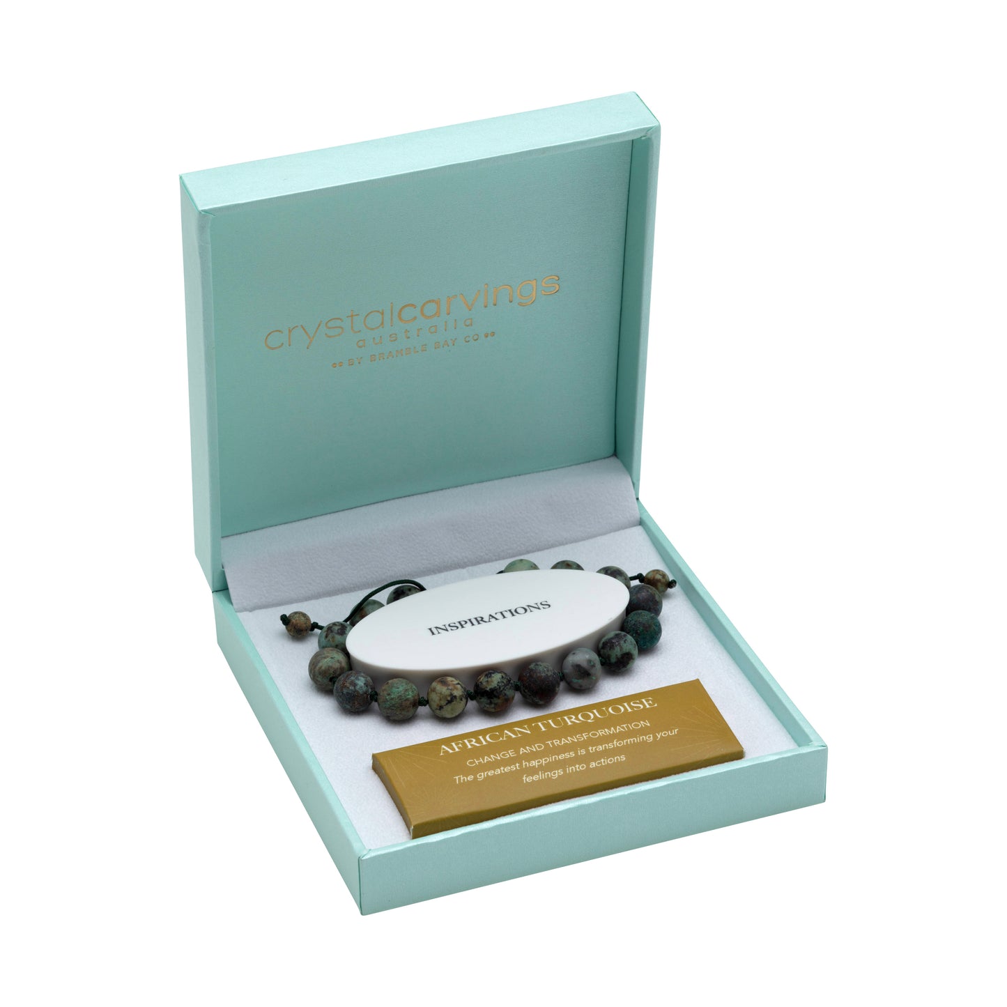 African Turquoise Matte Bracelet-Naturals Adjustable