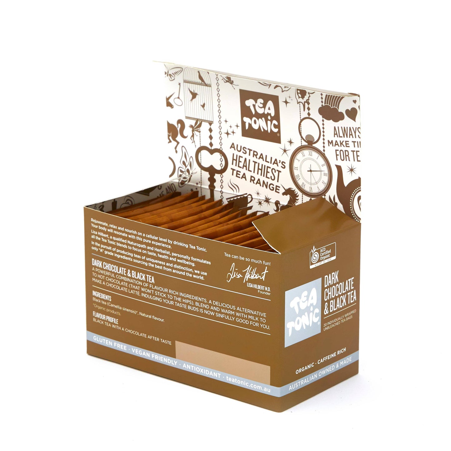 Dark Chocolate & Black Tea 20 Tea Bags - Box