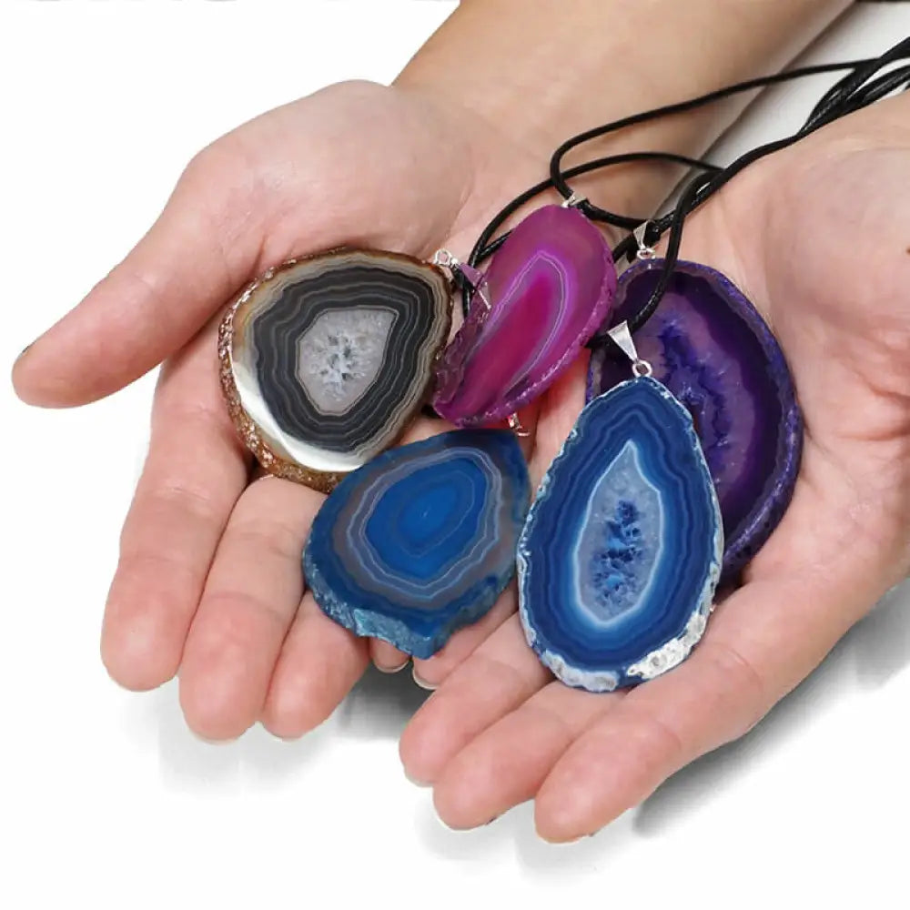 Agate Slice Pendant Multicolor PENDANT