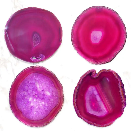 Agate Slices ~ Pink Crystal slice