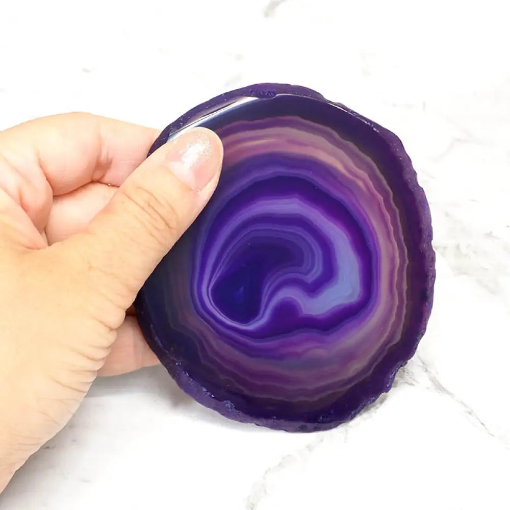 Agate Slices ~ Purple Crystal slice
