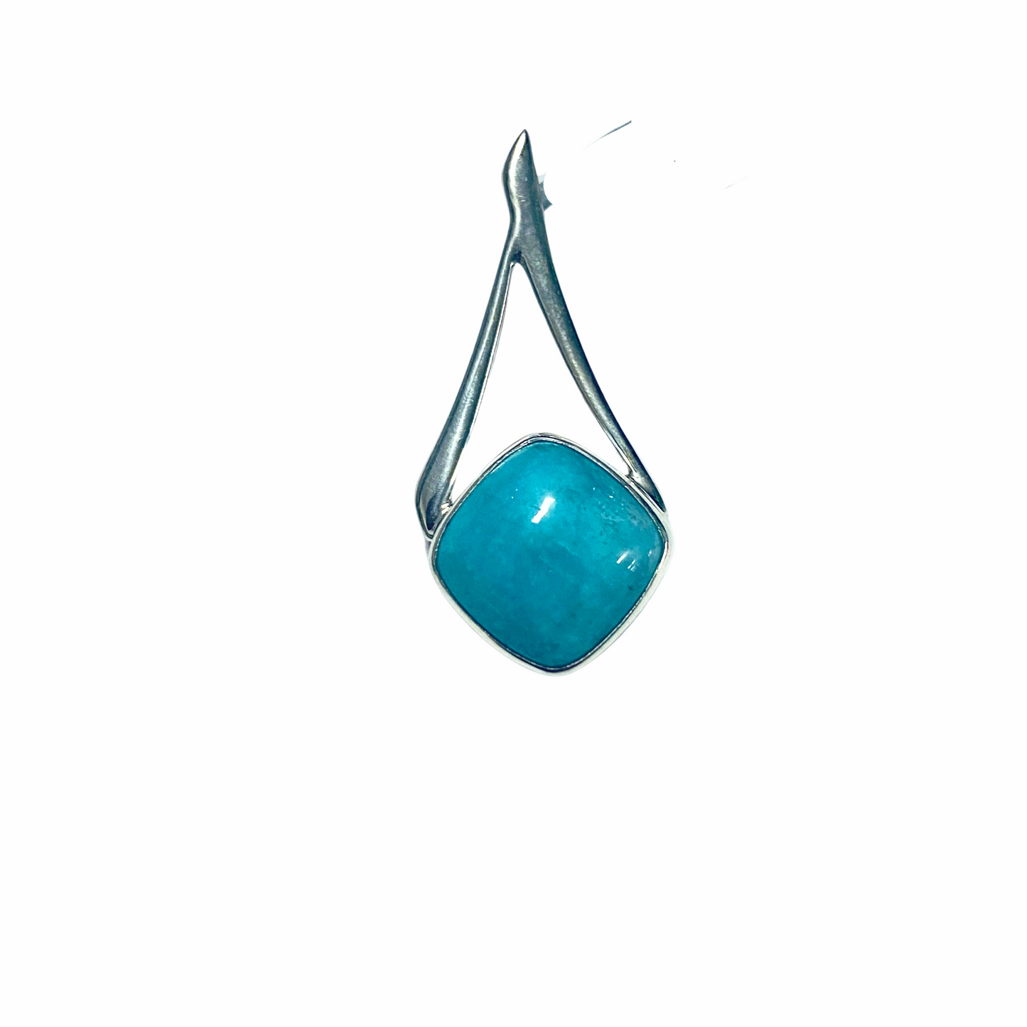 Amazonite Aztec Pendant Silver