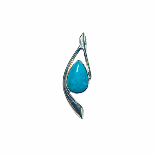 Amazonite Goddess Pendant Silver