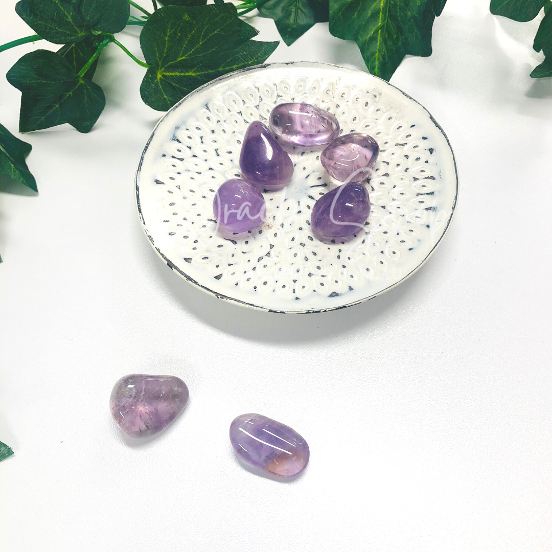 Amethyst Crystal Tumbles ~ Calms Anxiety & Boosts Intuition