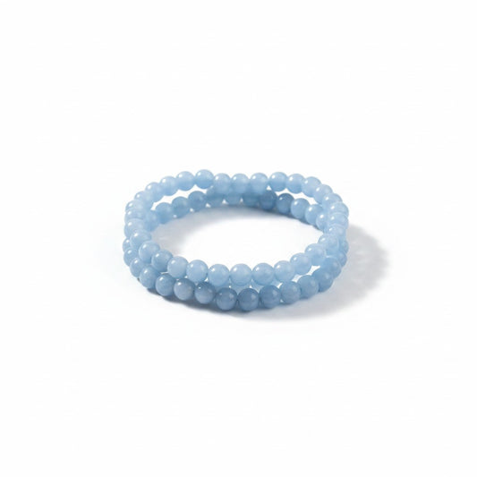 Angelite Crystal Bead Bracelet
