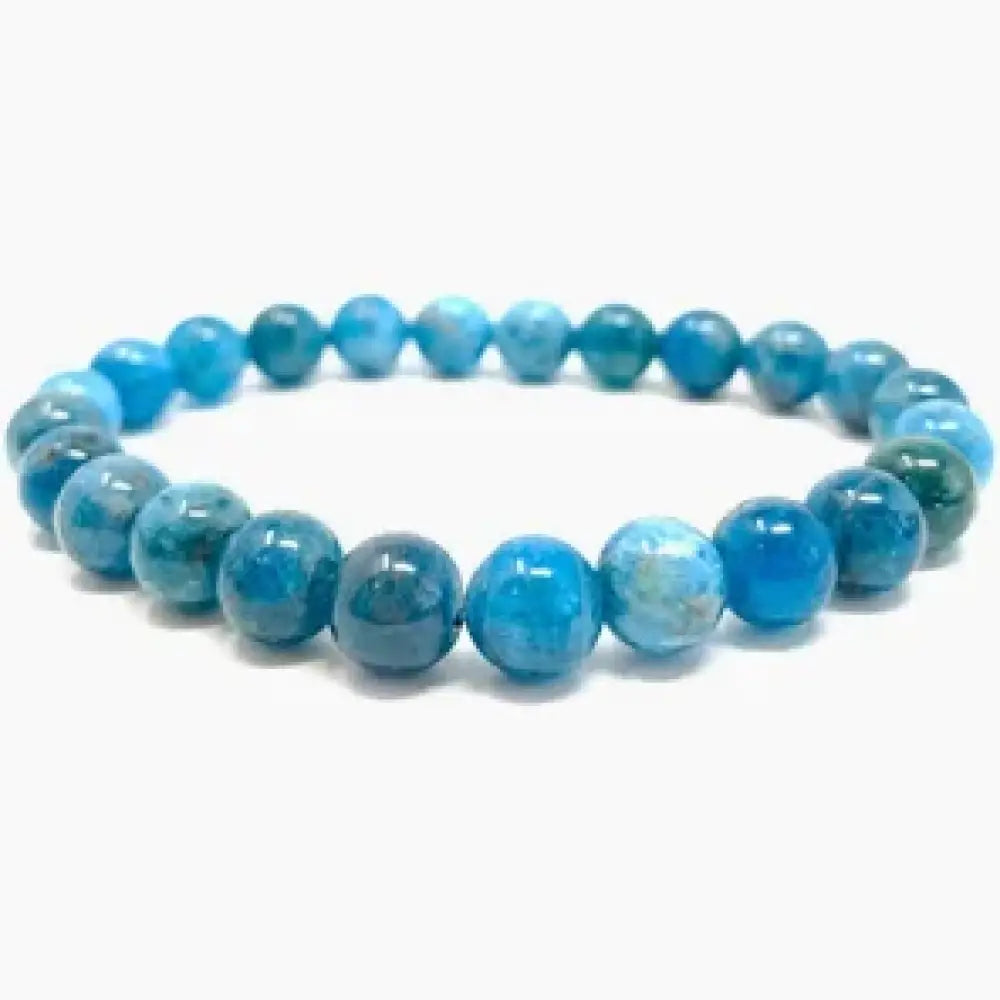 Apatite Crystal Bead Bracelet 8mm Bracelets