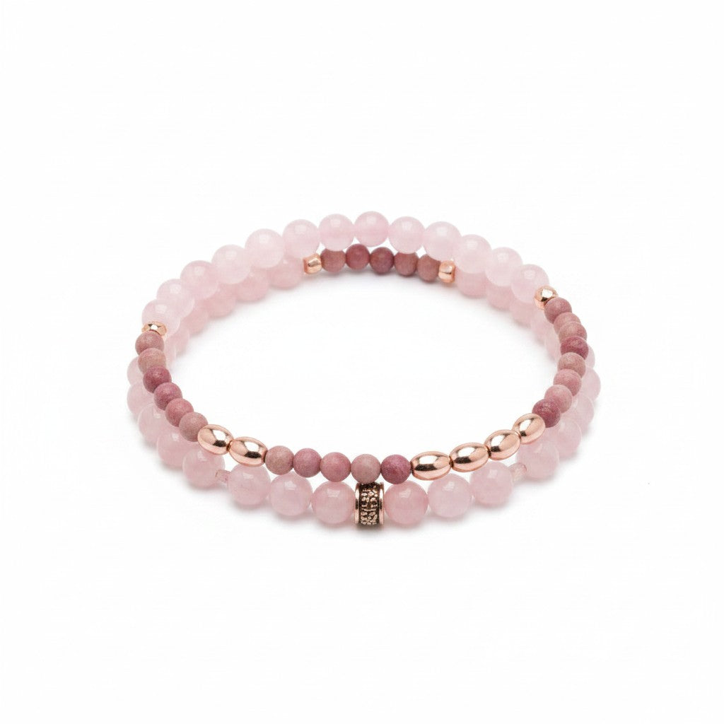 Rose Quartz & Rhodonite Bracelet