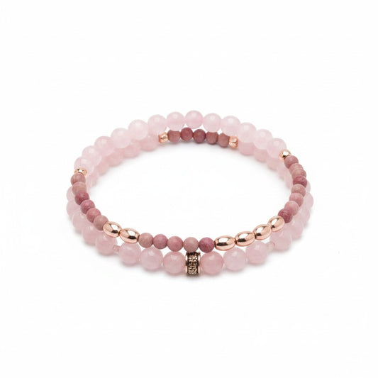 Rose Quartz & Rhodonite Bracelet