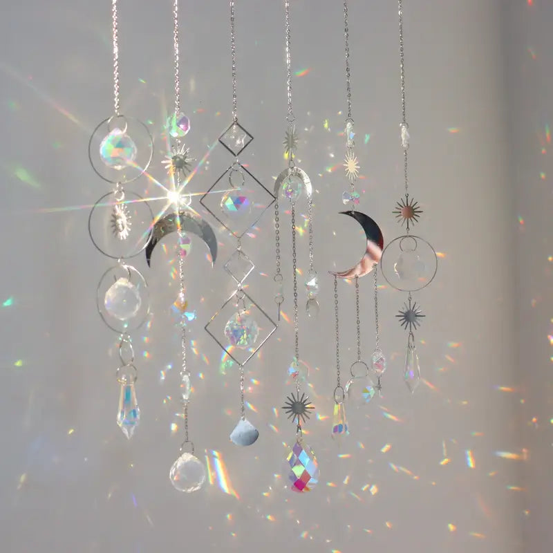 Crystal Suncatchers Sun Moon Prisms