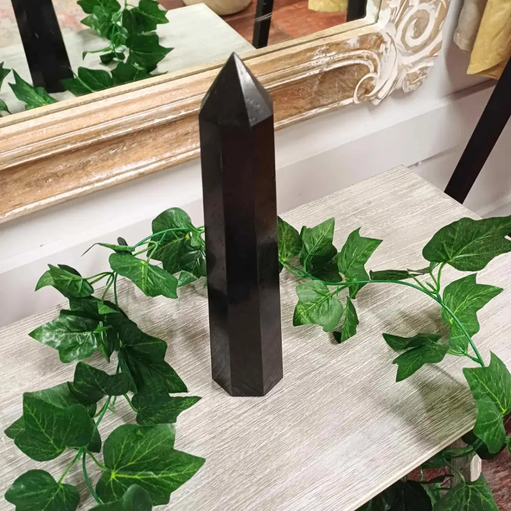 Black Tourmaline Tower 001 crystal tower