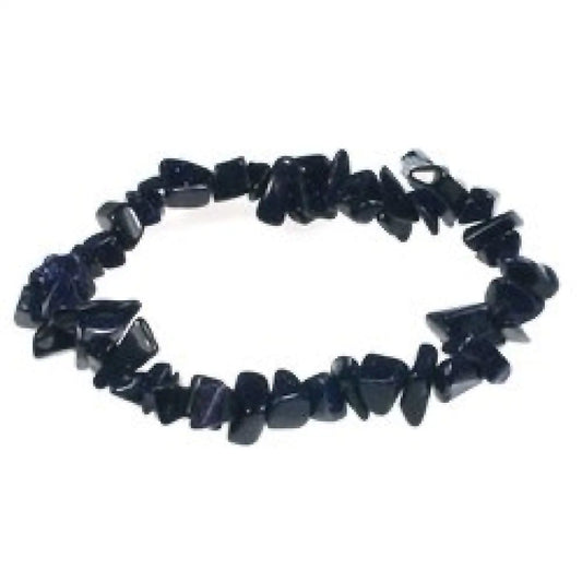 Blue Goldstone Crystal Chip Bracelet chip bracelet