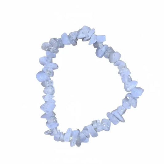 Blue Lace Agate Crystal Chip Bracelet chip bracelet