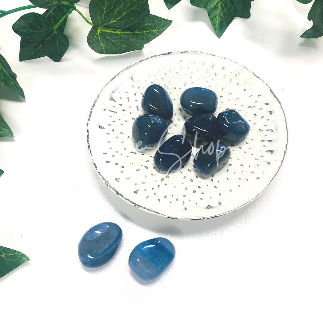 Blue Agate Tumble ~ Calm Communication & Peace