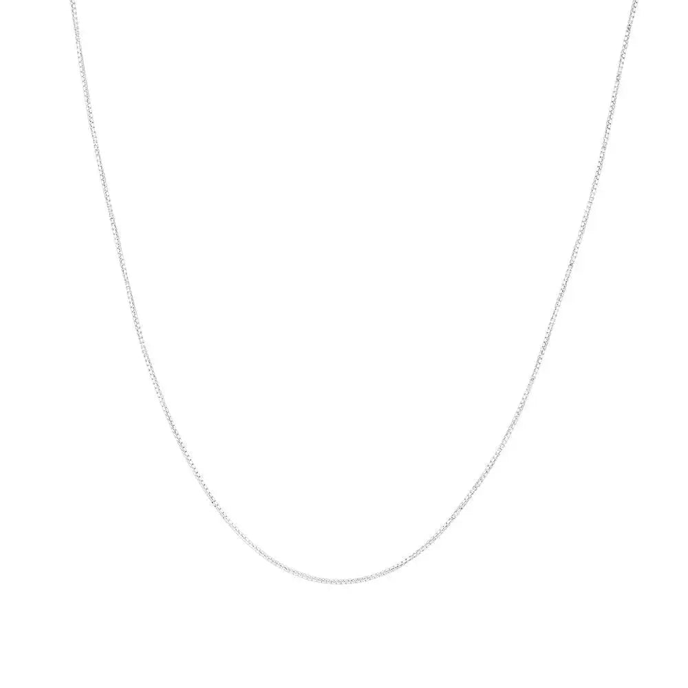 Box Chain 925 Silver 16” Necklace