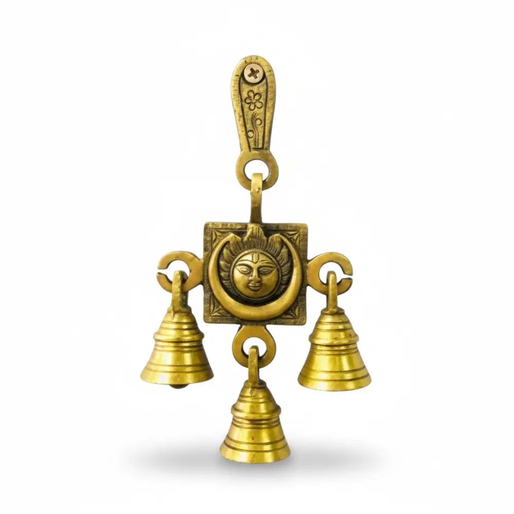 Brass Door Bells Sun & Moon door bell