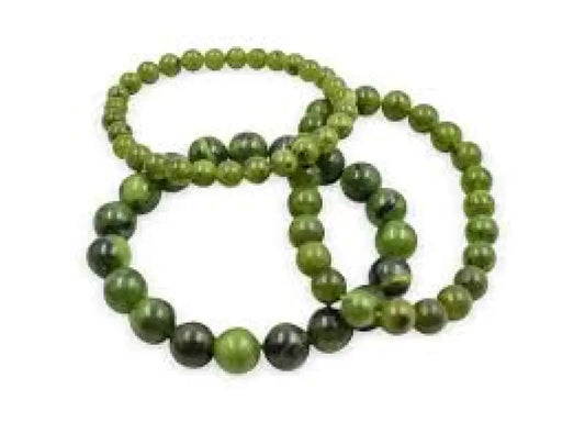 Canadian Jade (Nephrite) Crystal Bead Bracelets 8mm bead bracelet
