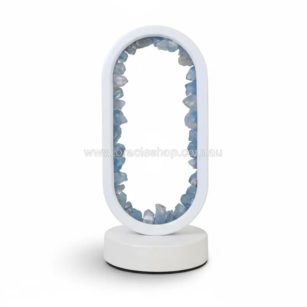 Celestite LED Crystal Oval Lamp crystal lamp
