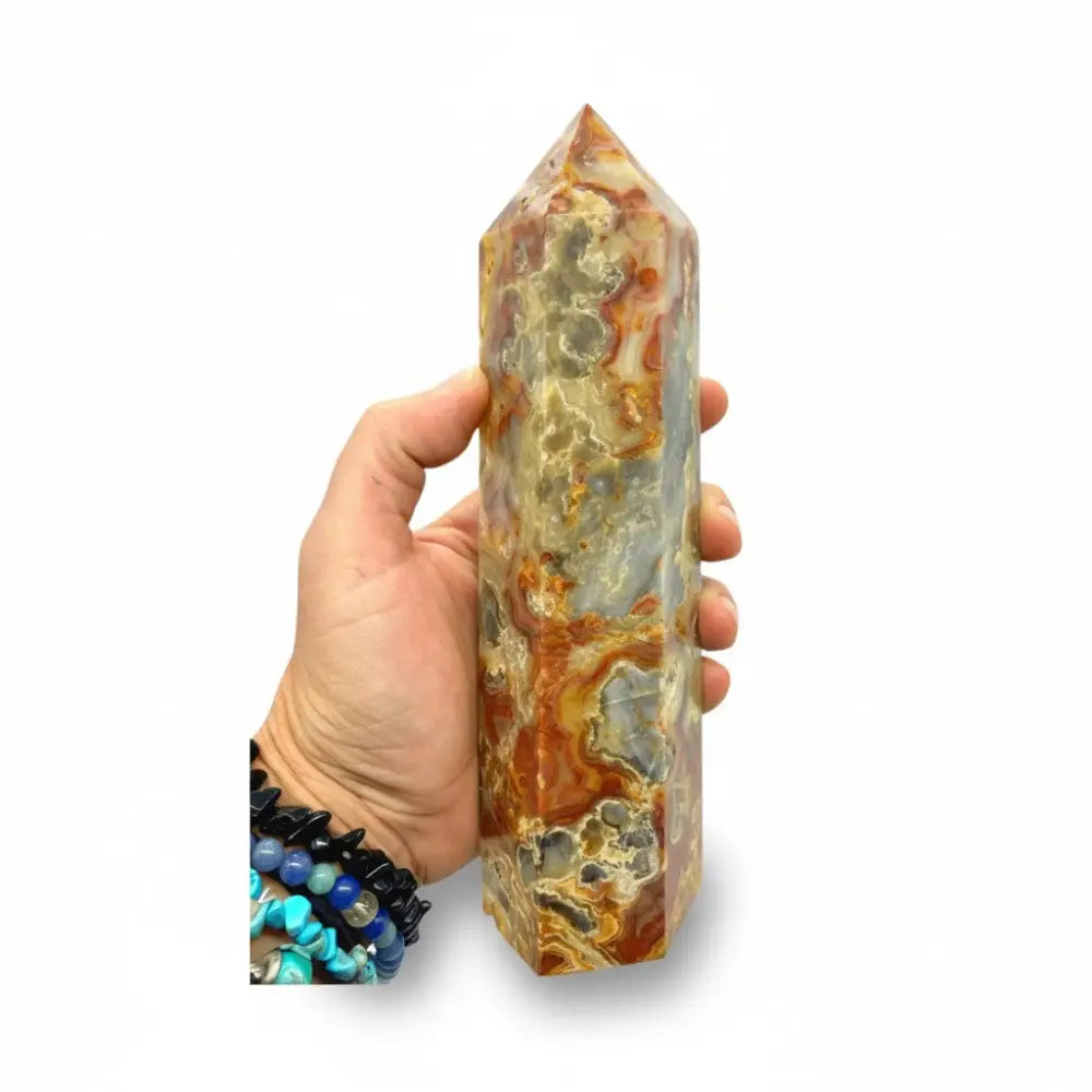 Crazy Lace Agate Generator - Tower crystal tower