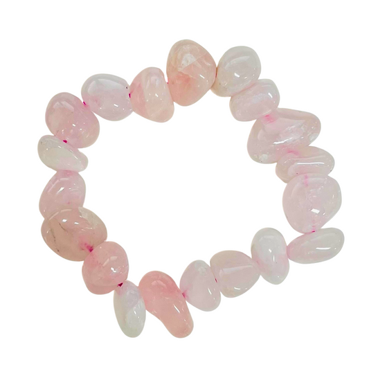 Rose Quartz Nugget Crystal Bracelet