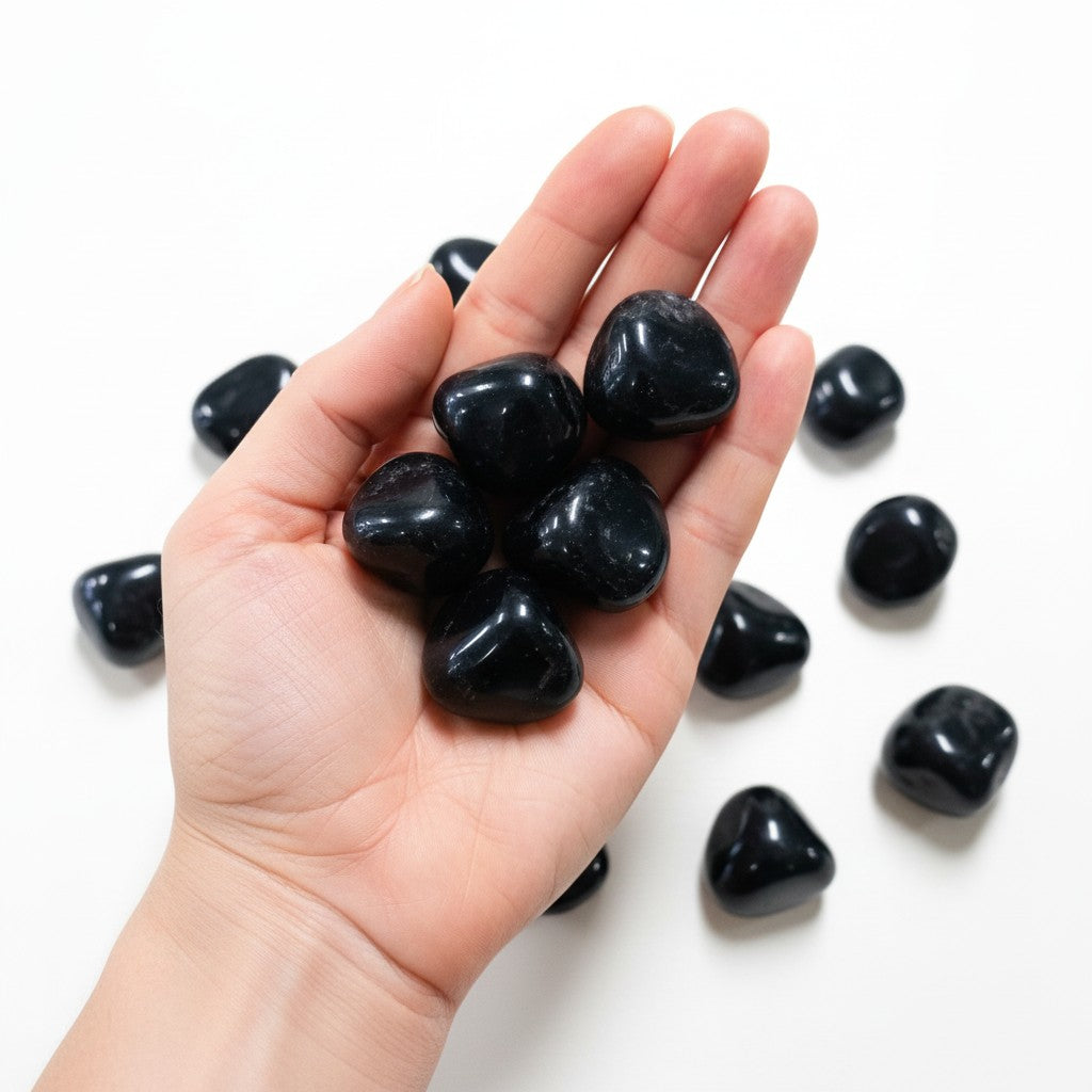 Black Onyx Crystal Tumble ~ Strength & Transforms Negative Energy