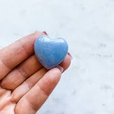 Angelite Puffy Hearts