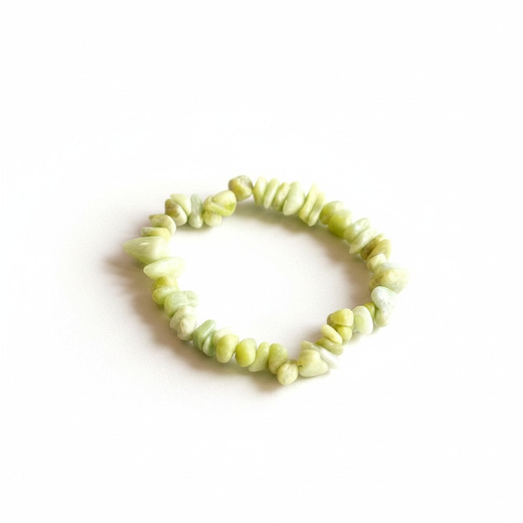 Oil Jade Crystal Chip Bracelet