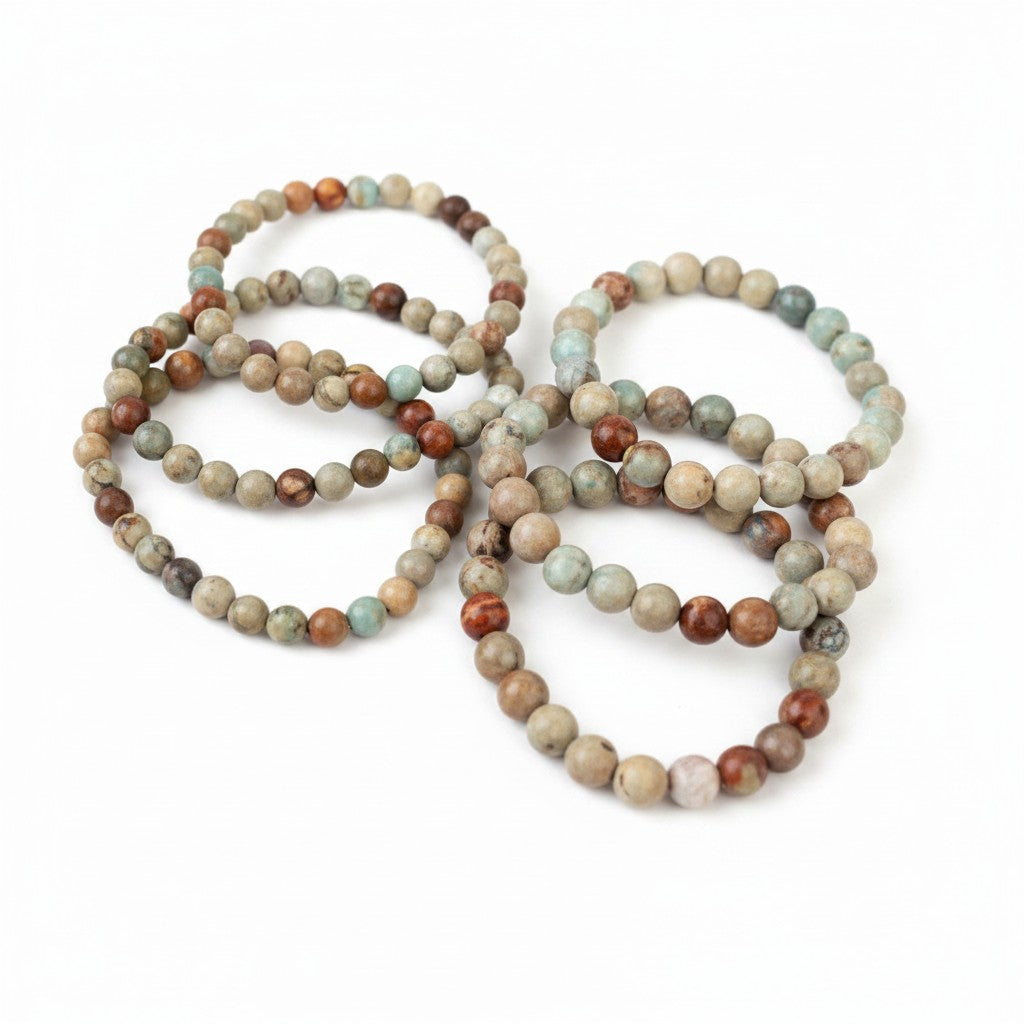 Snakeskin Jasper Tumble Bead Bracelet