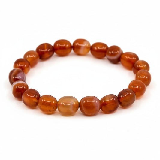Carnelian Tumble Bead Bracelet