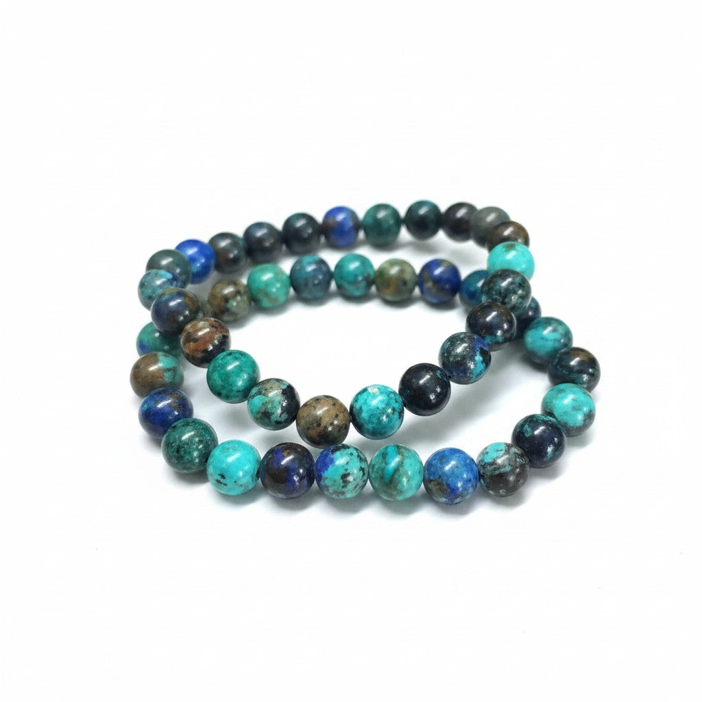 Azurite Malachite Tumble Bead Bracelet
