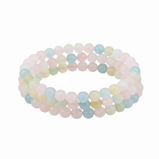 Morganite Bead Bracelets