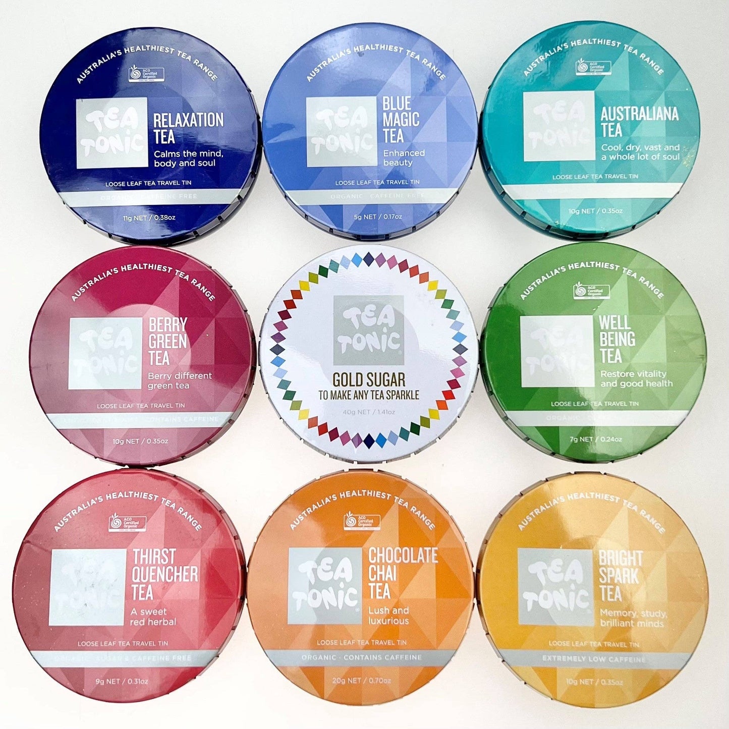 Loose Leaf Travel Tins - Set of 9