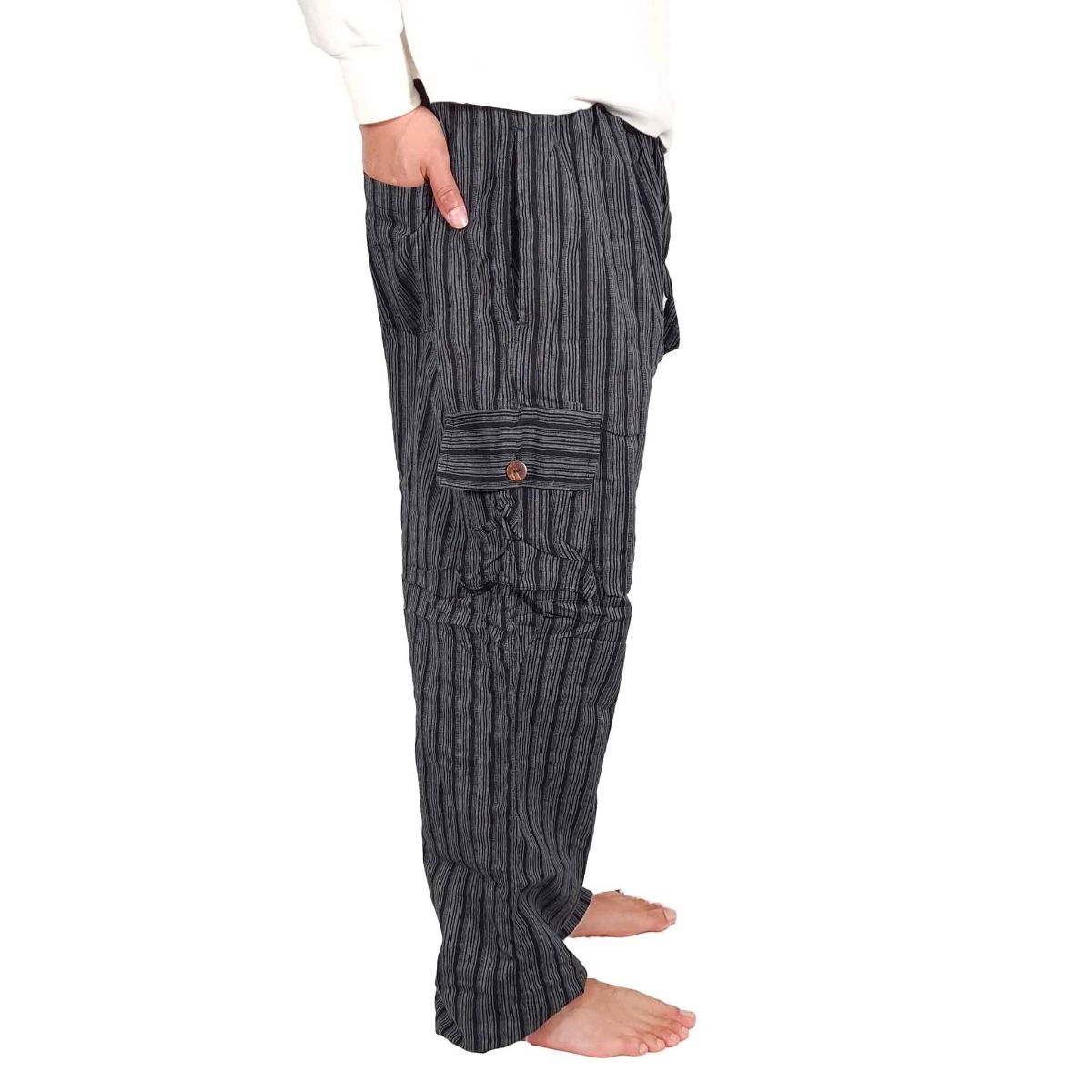 Tibetan Striped Cargo Trouser Pants