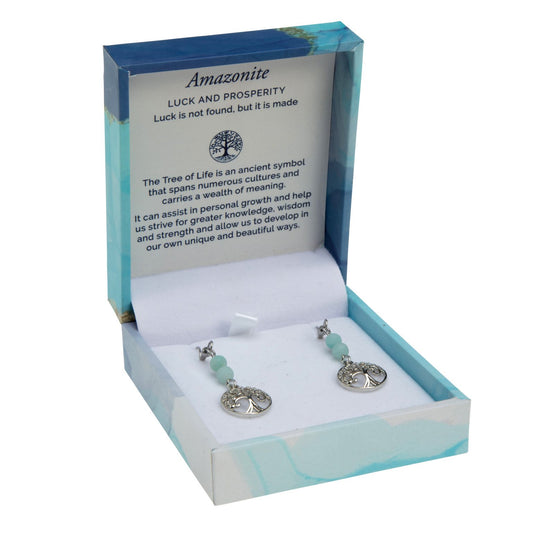 Duo Earrings- Amazonite Matte Rhodium