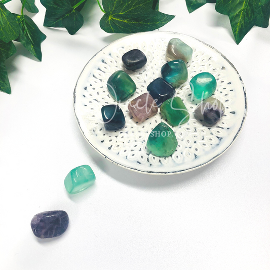 Rainbow Fluorite Crystal Tumbles ~ Mental Clarity Study & spiritual Awakening