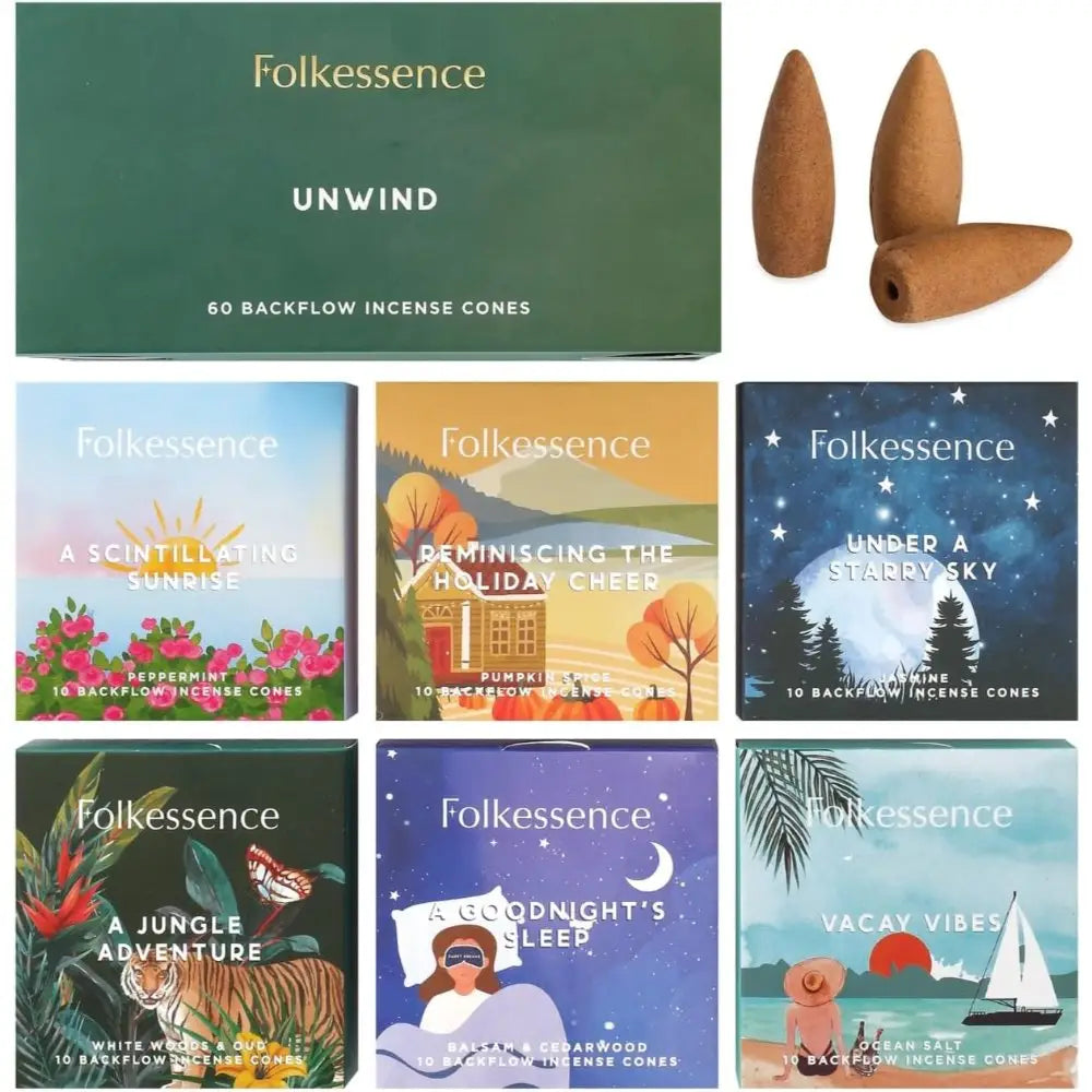 Backflow incense 120 cone gift pack