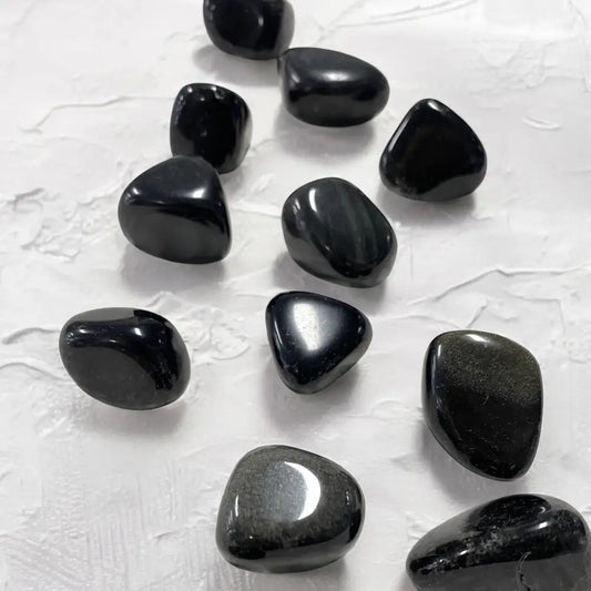 Gold Sheen Obsidian Tumble ~ Attracts Wealth & Aids Leadership Crystal tumble
