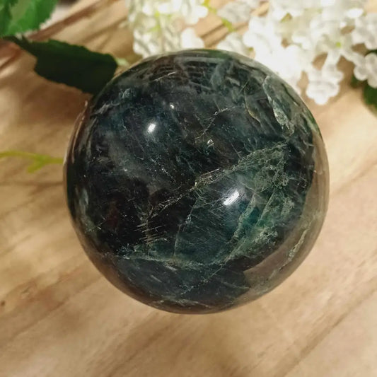 Green Apatite Sphere 001 Crystal sphere