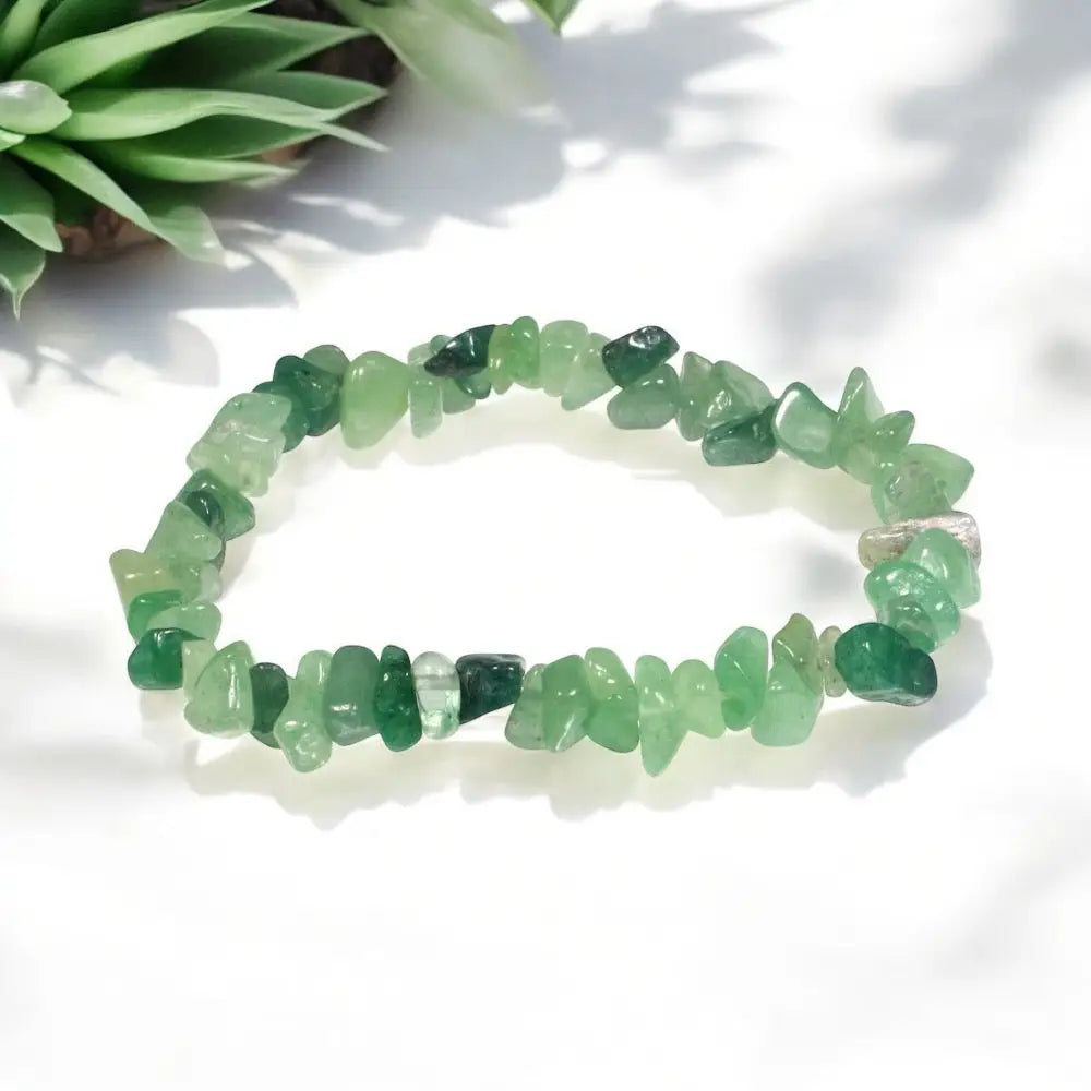 Green Aventurine Crystal Chip Bracelet Bracelets