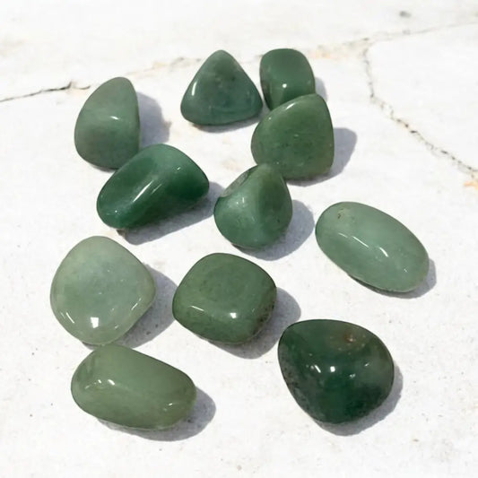 Green Aventurine Crystal Tumbles ~ Luck & Anxiety Relief Medium tumble crystal