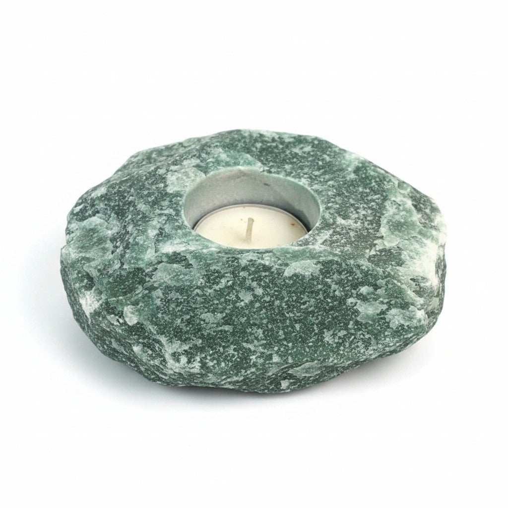 Green Quartz Tealight Candle Holders